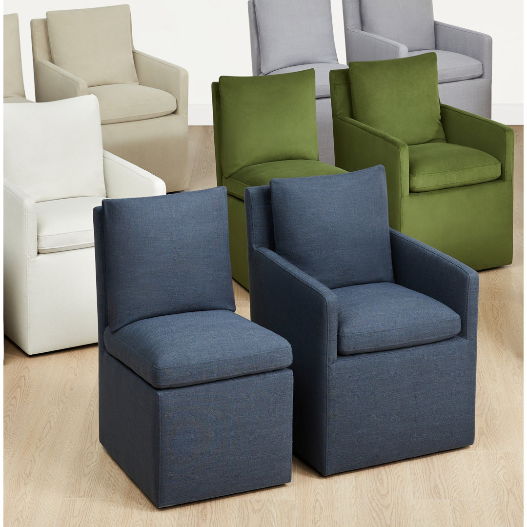 Alayaa Upholstered Side Chair with Casters